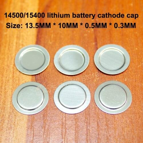 100pcs/lot 14500 Lithium-ion Battery Sheet Spot-welded Cap Nickel-metal Hydride Nickel Cadmium Stainless Steel Negative Film