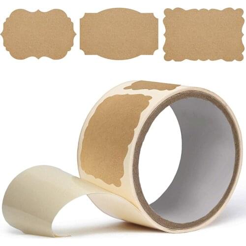 100pcs Natural Kraft Christmas Decoration Label Holiday Gift Tags Stationery Stickers Envelope Label Sticker