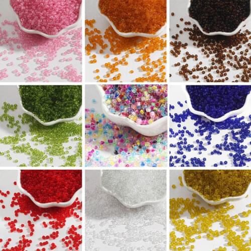 150-2000pcs Glass rice beads mixed color interval handmade loose beads DIY clothing accessories materials muliti color supply