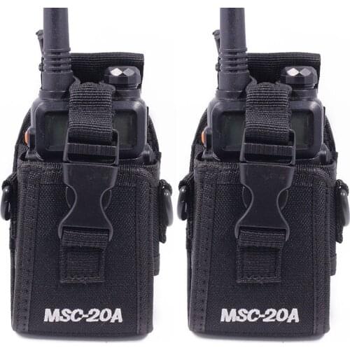 2pcs ABBREE MSC-20A Walkie Talkie Case Holder Pouch Bag For BaoFeng BF-888S UV-5R UV-82 Walkie Talkies TYT Wouuxn Case Holder