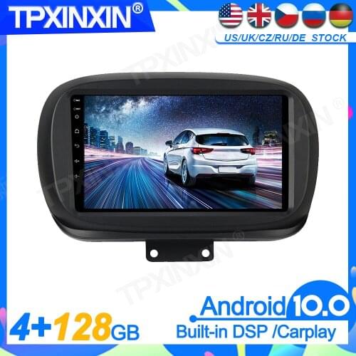 Carplay For Fiat 500X 2016-2019 Android 10.0 4G+64GB Car Radio GPS Navigation Multimedia Player Radio Tape Auto Stereo Head Unit