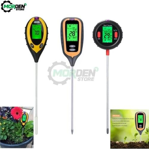 Soil PH Meter Soil Tester PH Moisture Meter Temperature Sunlight Intensity Acidity Alkali Analyzer For Plant Flower Farm Garden