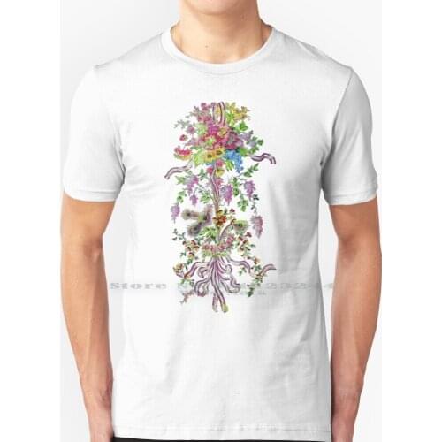 Marie Antoinettes Boudoir T Shirt 100% Pure Cotton Baroque Bedroom Feathers Floral Flowers French Marie Antoinette Paris
