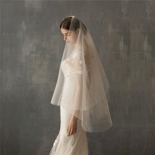 CC Long Hair Veil With Combs Star Shape Wedding Jewelry Engagement Accessories For Bridal Women Luxury White Color Fine Diy V636