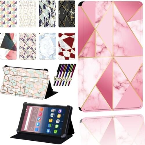 Shape Case for Alcatel OneTouch Pixi 3 7" 8" 10" /Pixi 4 7" Tablet Foldable Scratch Resistant Fall Protection Cover + Pen
