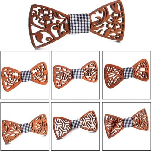 Wooden Bow Tie Wooden Handmade Bow Tie Mens Wood Bow Tie Environmental Protection Red Flower Pear Solid Wood