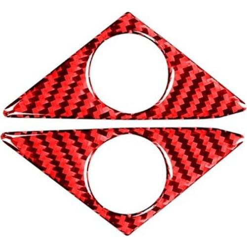 For Nissan GTR R35 2009-2015 Carbon Fiber Both Side Door Tweeter Accent Sticker Sound Panel Frame Cover Trim