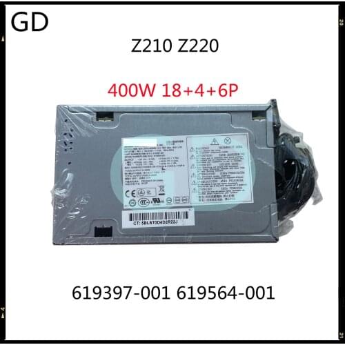 GD NEW Original For HP Z210 Z220 CMT Power Supply 619397-001 619564-001 400W 18+4+6P DPS-400AB-13A Full Tested Fast Shipping