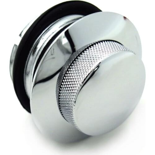 Aftermarket free shipping motorcycle parts Flush Pop Up Reservoir Gas Cap Vented Fuel tank for bike Chrom