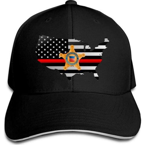 Baseball Cap For Men 2021 United States Secret Service Thin Red Line Flag Mens Womens Adjustable Hat Sandwich Peak Cap