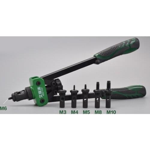 Riveter Gun Auto rivet tool 14" Blind Rivet Nut Gun Heavy Hand INSER NUT Tool Manual Mandrels M3 M4 M5 M6 M8 M10