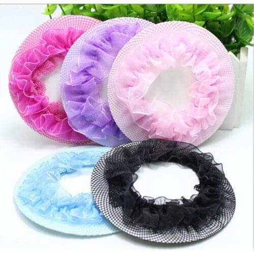 Lace Floral Bun Cover Snood Women Hair Net Ballet Dance Skating Girl Bun Maker Hair Styling Tools Hairnets Headwear Accessories