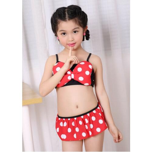 Baby Kids Girl Minnie Bikini Biquini Infantil Swimwear Strappy Swimming Costumes Swimsuit Bathing Suit Bow Dot Beachwear Sets