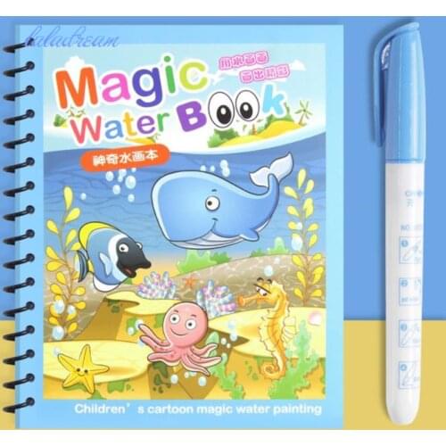 Reusable Magic Graffiti Water Picture Book Creative Kids Paintings Toys Coloring Notebook