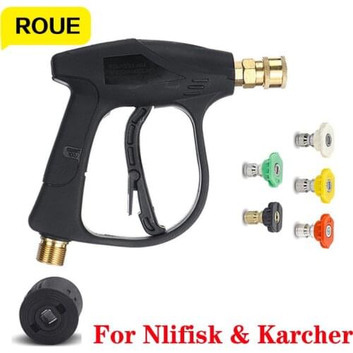 For Karcher k2K3K4K5K6k7 Nilfisk High Pressure Cleaner Car Wash Tool Jet Spray Gun Nozzle M22 14MM Hose Connector Accessories