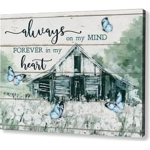 Wall Decor Room Posters Vintage Rustic Dandelion Canvas Flowers Painting Butterfly Print For Home Decor Farmhouse Office