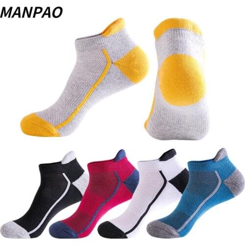New Fashion Mens Short Tube Socks Pure Cotton Breathable Deodorant Invisible Outdoor Travel Football Basketball Sports Socks