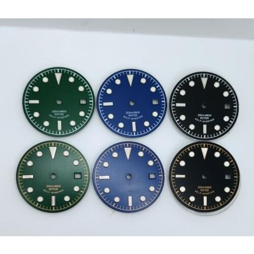 Mans Watch Part 30MM Dial Green Luminous Fit Miyota8215 8200 Eta2836 2824 2892 NH35 Mingzhu2813 Automatic Movement
