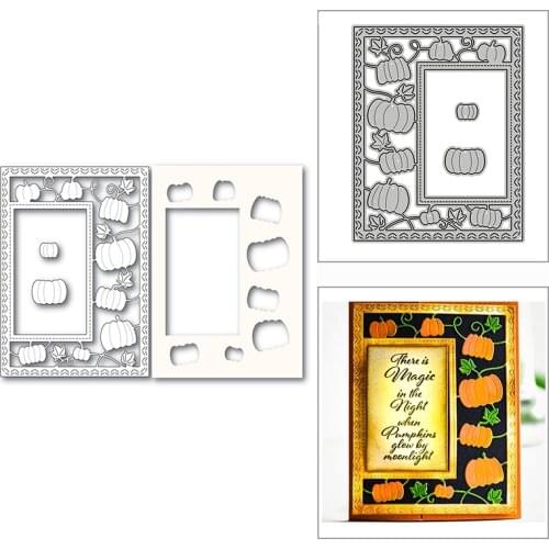 New Pumpkins Ripple Stencil Frame 2020 Metal Cutting Dies for DIY Scrapbooking and Card Making Decor Embossing Craft No Stamps