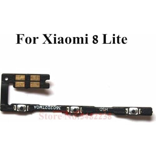 Original Power ON OFF Volume Side Buttons Flex cable For Xiaomi 8 Lite 8Lite Mi8Lite Side Key connector Replacement Parts