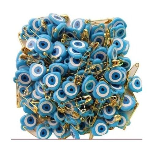 Plastic Evil eye beads Needle Roller 50 li Light Blue decorative objects Декоративные элементы Objetos decorativos