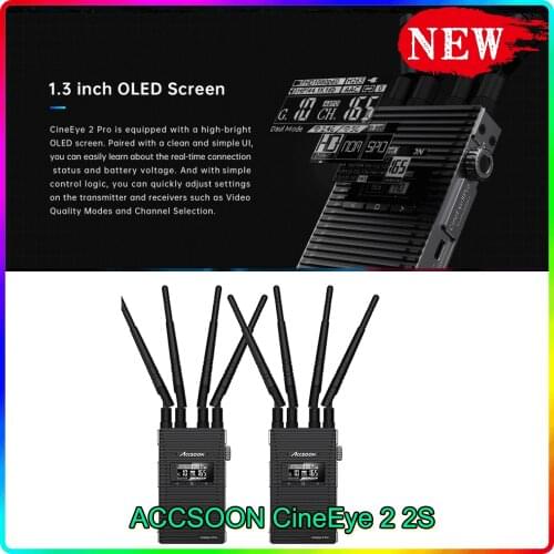 ACCSOON CineEye 2 Pro 2Pro Wwireless HDMI Transmitter Receiver 1080P Monitor System Dual Channel Transmission for DSLR Camera