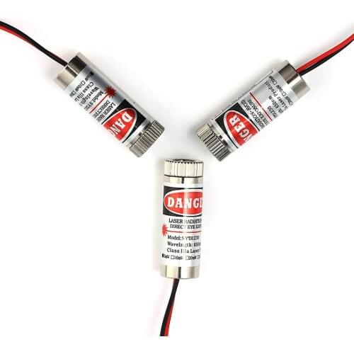 Adjustable Beam 650nm 5mW Red Point / Line / Cross Laser Module Head Glass Lens Focusable Industrial Class 3-5V