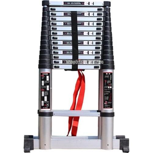 Thickened Aluminum Alloy Lengthened 5m Herringbone Ladder Folding Ladder Attic Engineering Ladder Portable Bamboo Ladder Househo