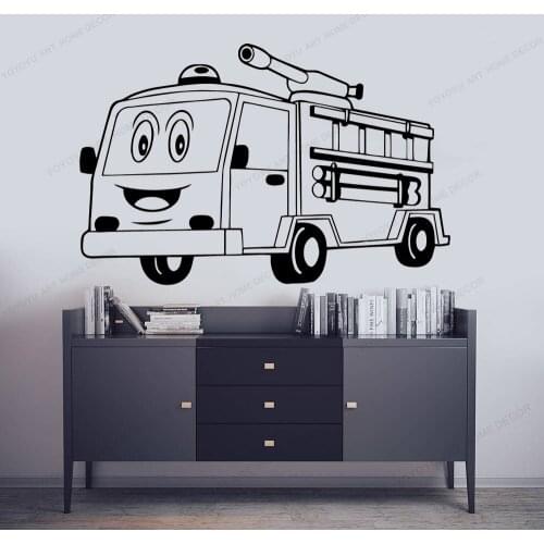 Funny carton car wall Decal Removable Vinyl Mural Poster For Living Room Bedroom Wall Decals Kids Room Wall Art WU328