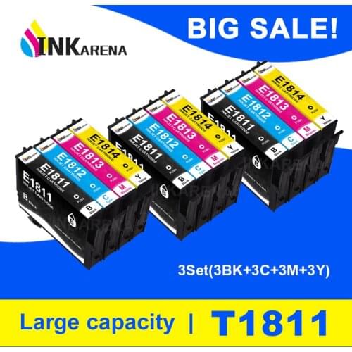 T1811 T1801 T18 Ink Cartridge Compatible For Epson Expression Home XP XP-30 XP 102 202 205 302 305 402 Printer Full Cartridges