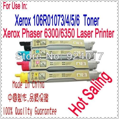 For Xerox Phaser 6300 6300N 6300dn Printer Toner Cartridge,For Xerox 106R01082 106R01083 106R01084 106R01085 Toner Cartridge