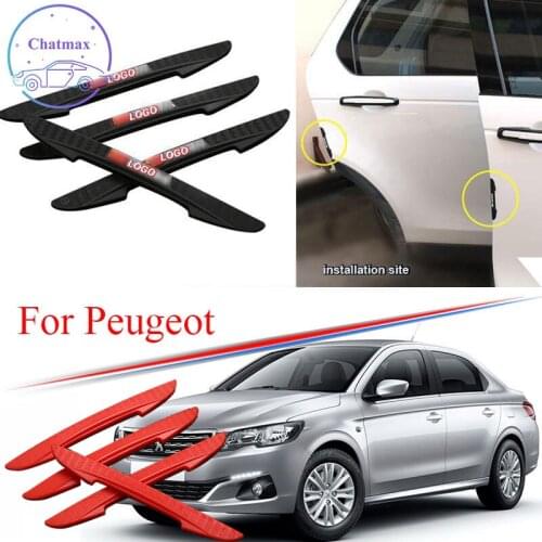 Door Bumper Trim Universal For Peugeot Rifter Partner Landtrek 408 508 RCZ 4Pcs PVC Anti-Collision Strip Car Protector Strip