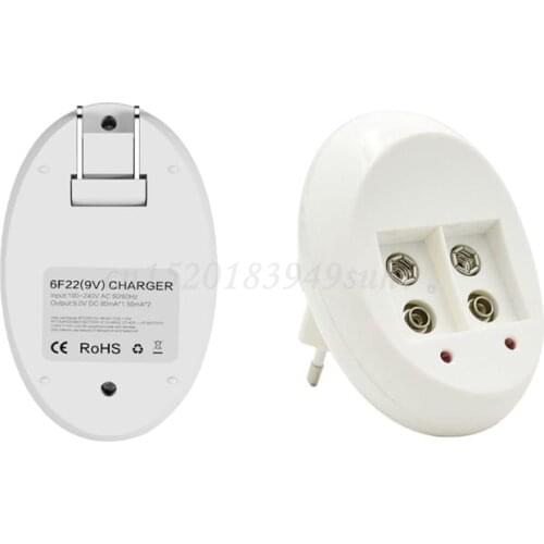 9V Universal Battery Charger 2 Slots Charging Device for Li-ion/Ni-MH/Ni-Cd Batteries Accessories