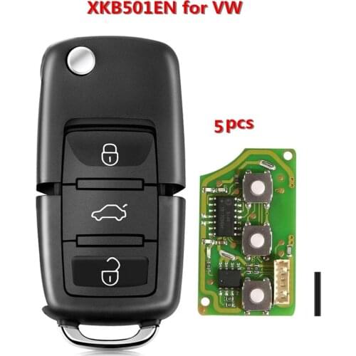 5pcs/lot Xhorse XKB501EN VVDI2 Universal Remotes Key 3 Buttons Board For V-W V olkswagen B5 Type Mini Remote Programmer XKB501EN
