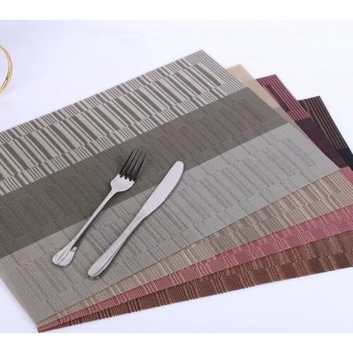 1/2pcs Classic PVC Placemat Dining Table Mat Cafe Anti-slip Hot Placemats Bowl Pad Cup Mat Table Coasters