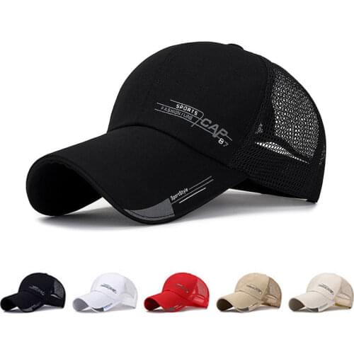 1 PCS Unisex Cap Casual Plain Mesh Baseball Cap Adjustable Snapback Hats For Women Men Hip Hop Trucker Cap Streetwear Sun Hat