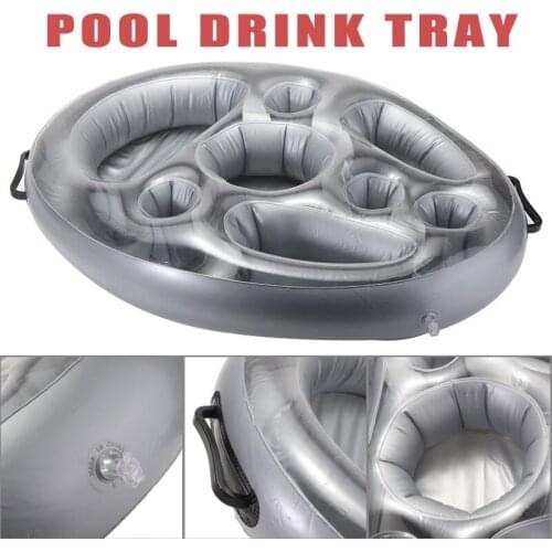 Inflatable Spa Bar Floating Hot Tub Accessory Tray Summer Party Portable Swimming Ring Accessories Drink & Snacks Pool Cup Tray