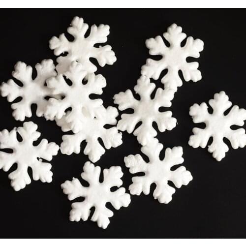 10 Pieces 15cm White Snowflake Styrofoam Ornaments for Party Decor DIY Kid Craft