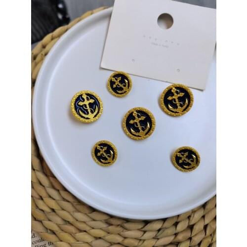 10 pcs,Gold metal buttons,British style classic fashion clothes clothes-diy handmade materials accessories