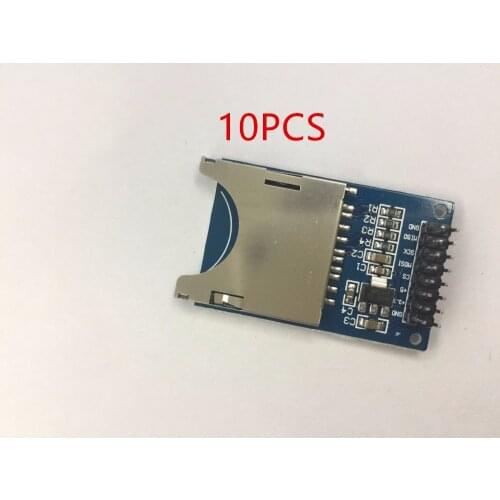 10PCS Reading and writing module SD Card Module Slot Socket Reader ARM MCU