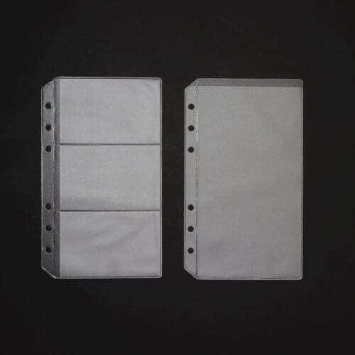 10PCS A6 Clear Binder Pockets Ring Binder Zipper Bag For 6-Ring Notebook Binder Files Reports A6 Binder Inserts Sleeves