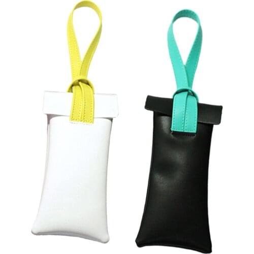 2 Pieces PU Leather Eyeglasses Case Glasses Bag Pouch with String - Sunglasses Carrying Case Makeup Pencil Pouch