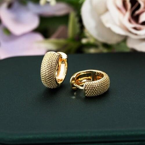 2021 New Minimalist Circle Round Hoop Earrings For Women Gold Color Geometric Prevent Allergy Mini Earrings High Quality Jewelry