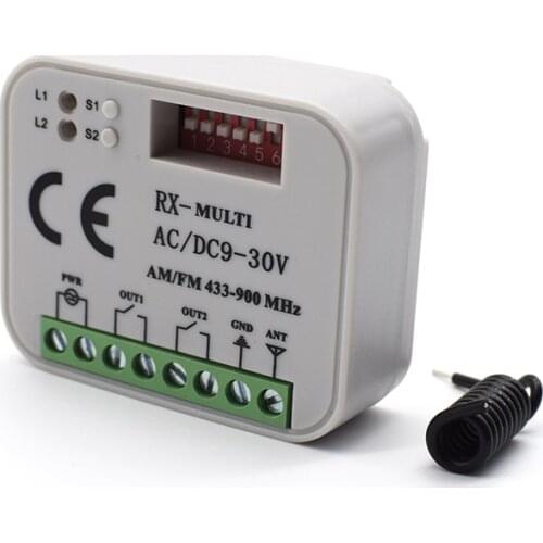 3 pack Remote Control Switch Receiver 433MHz 868MHz 390 MHz RX Multi Receiver AC/DC 9-30V 300-868MHz Garage Gate Door Receiver