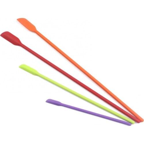 4Pcs Lengthen Mini Flexible Makeup Spatulas Soft Silicone Jar Honey Cake Cream Scrapers Kitchen Tools Accessories Supplies