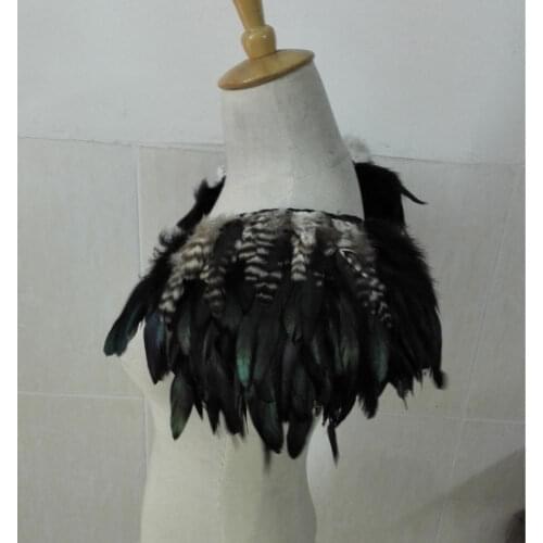 Free shipping, handmade feather shoulder epaulette #FSP14005