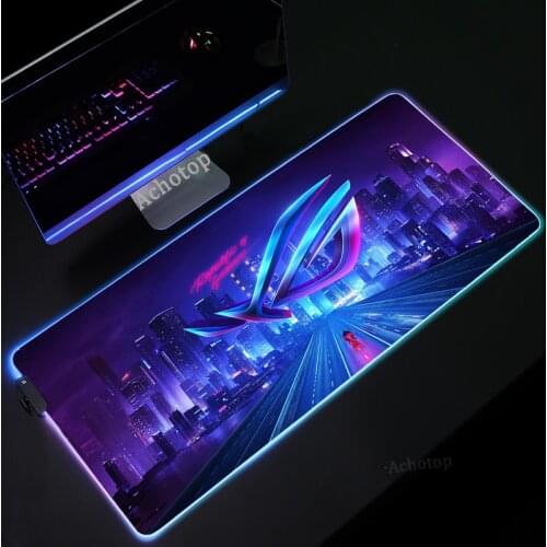 Large Gaming RGB ASUS Mouse Pad PC Gamer Keyboard Rubber MousePad XXL USB Wired LED Big Backlight Computer Desk Mat Mouse Pad