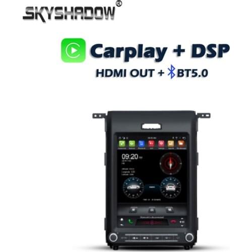 Vertical Tesla Car DVD Player PX6 DSP IPS Android 9.0 4G +64GB LTE Bluetooth 5.0 Wifi GPS map RDS Radio For Ford F150 2008-2014