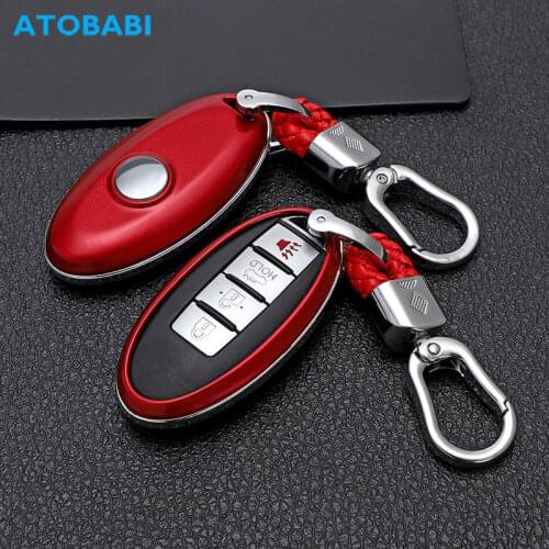 ATOBABI ABS Car Key Case For Nissan Altima Maxima Murano Rogue Sentra 370z Pathfinder Sylphy Teana Infiniti Remote Control Cover