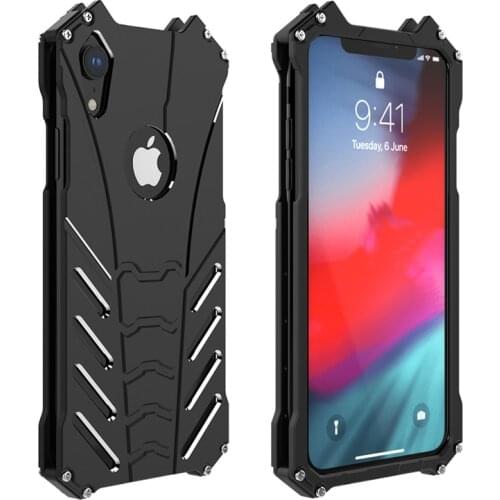 R-just Phone Case For Iphone 12 11 Pro Xs Max Xr X 8 7 Plus Metal Aluminum Shockproof Drop-proof Cover Armor Anti-knock Shell